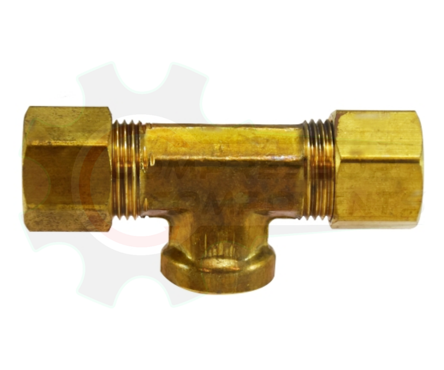 Forged Compression x FNPT Branch Tee - 1/2" X 1/2" Compression X 3/8" FNPT