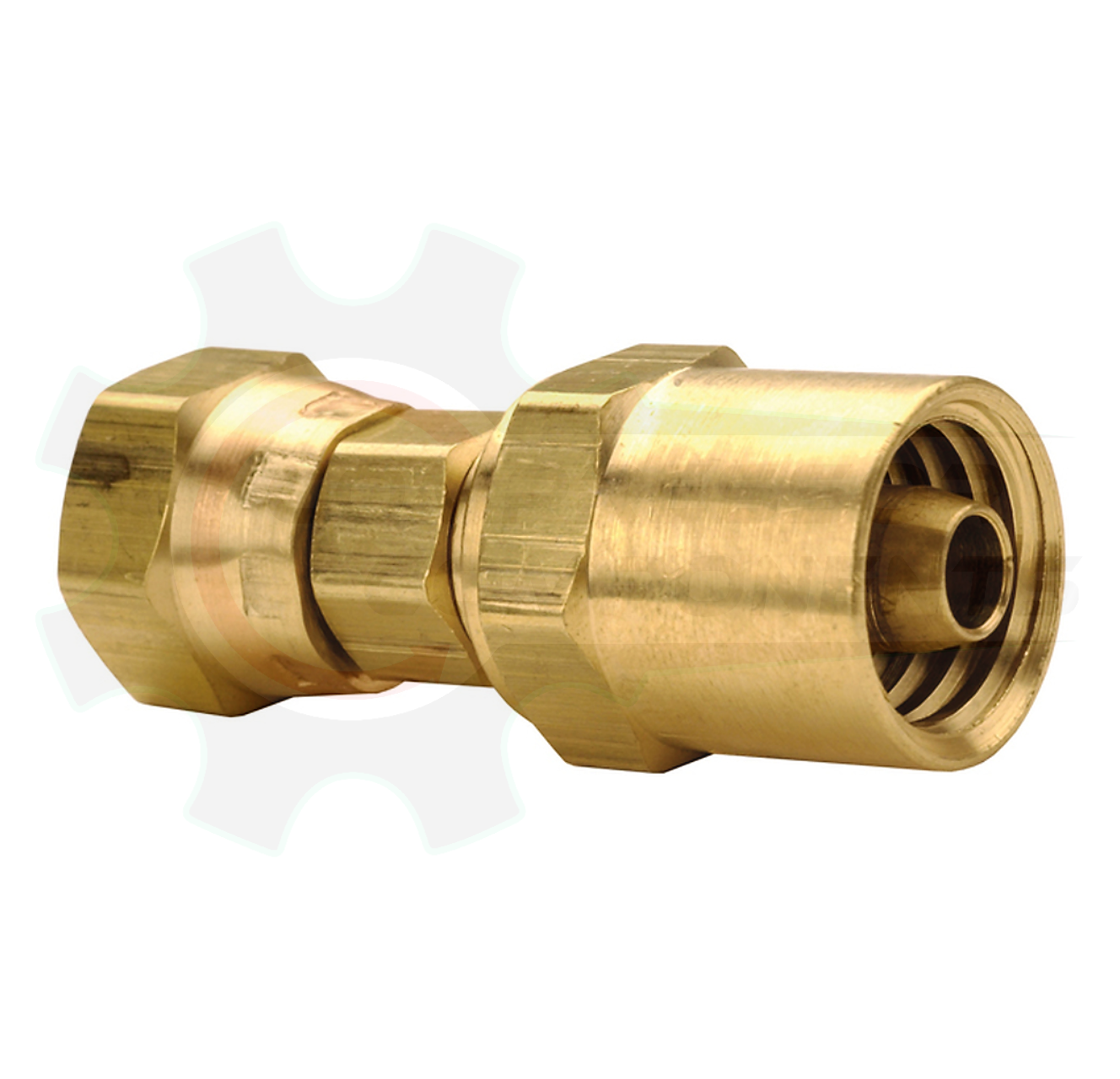 Female Swivel Reusable Hose Fitting- 1/4" FNPSM for 1/4" Hose ID X 1/2" Hose OD