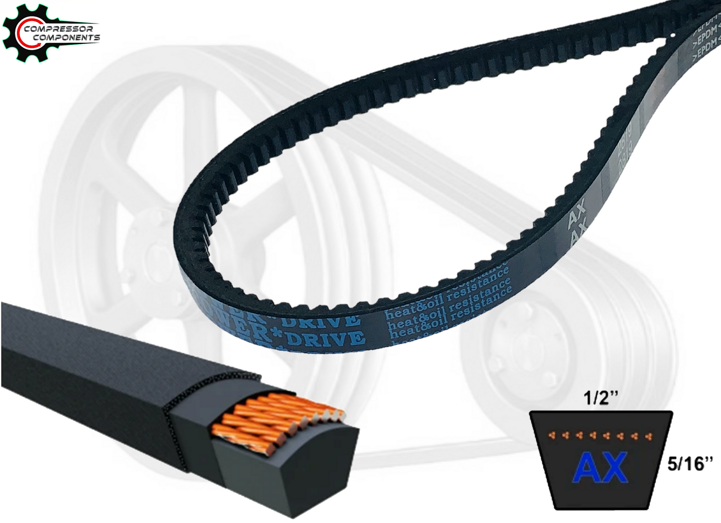 AX103 - D&D Dura-Extreme Raw Edge Cogged V-Belt
