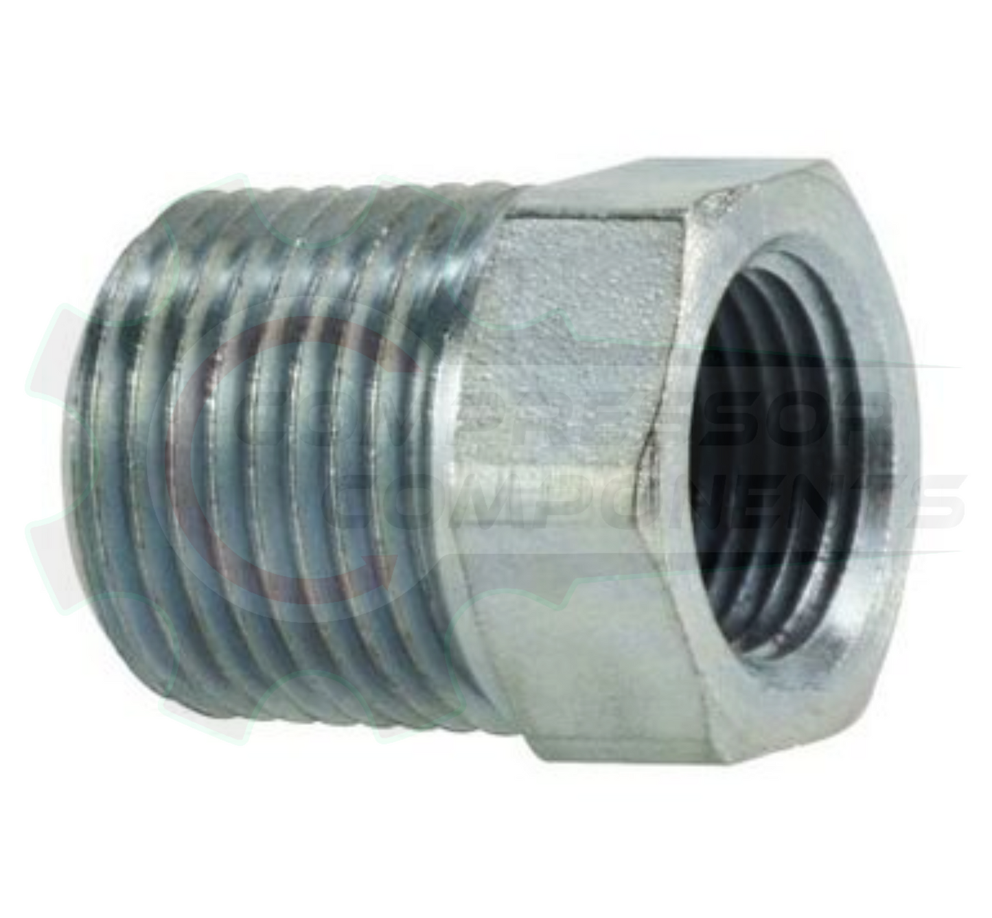 STEEL HEX REDUCING BUSHING 1/2" MNPT X 1/8" FNPT