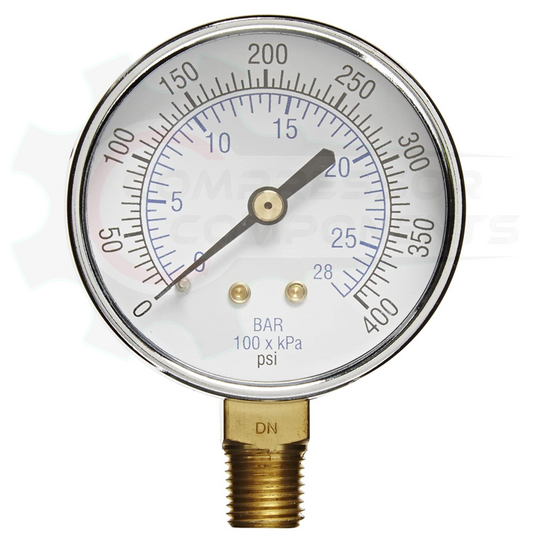 PIC 0-400 PSI BOTTOM MOUNT DRY PRESSURE GAUGE 2" DIAL 1/4" MNPT