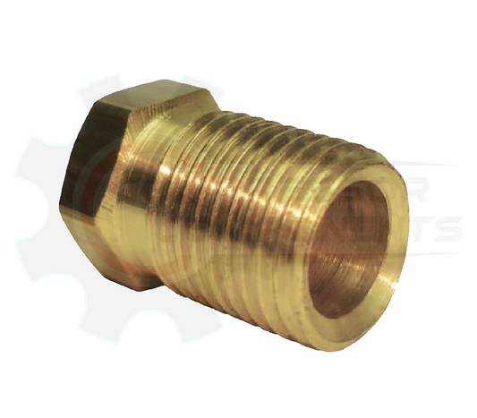 1/4" INVERTED FLARE LONG BRASS NUT