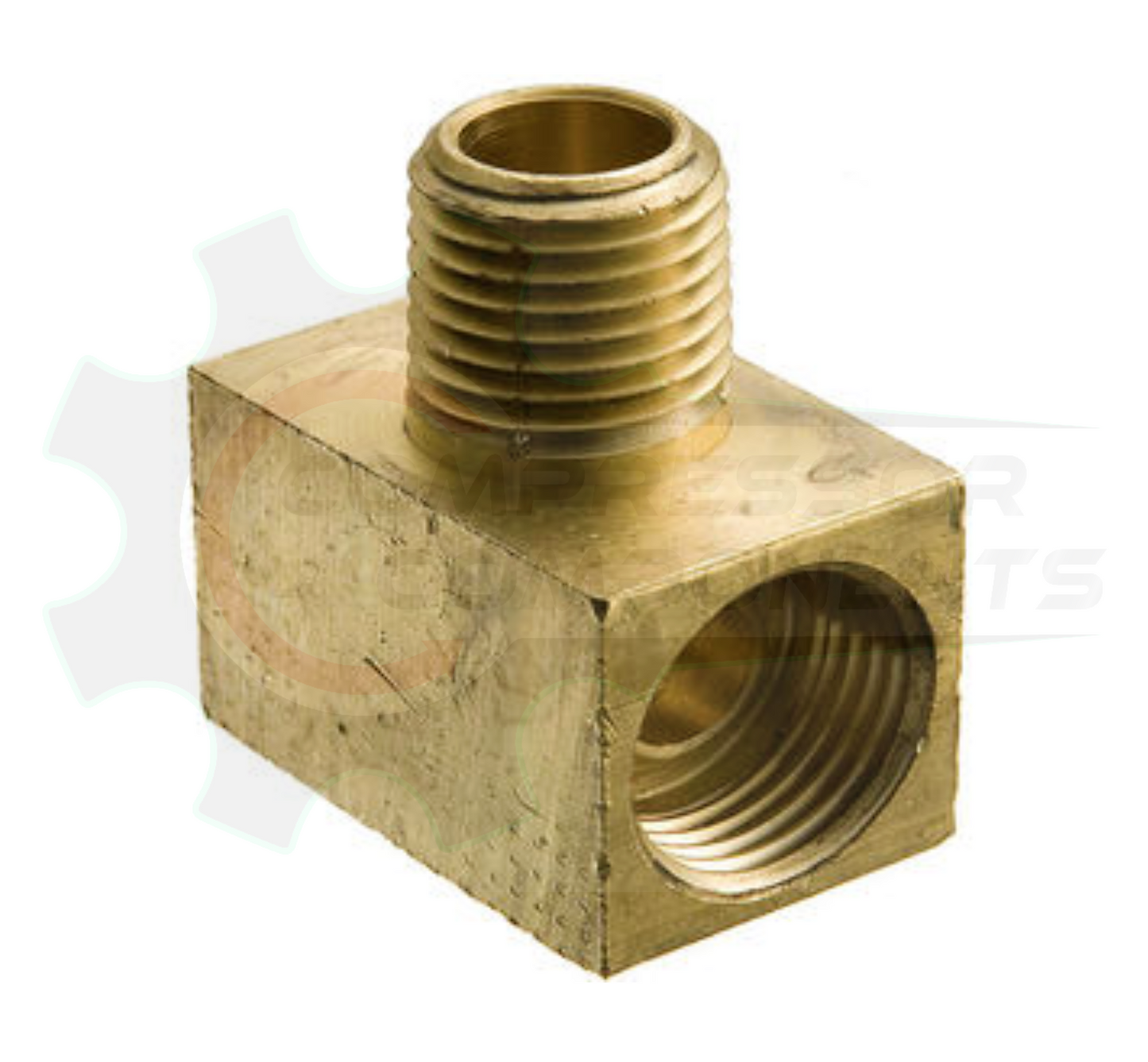 BRASS 3/16" INVERTED FLARE BRANCH TEE X 1/8" MNPT