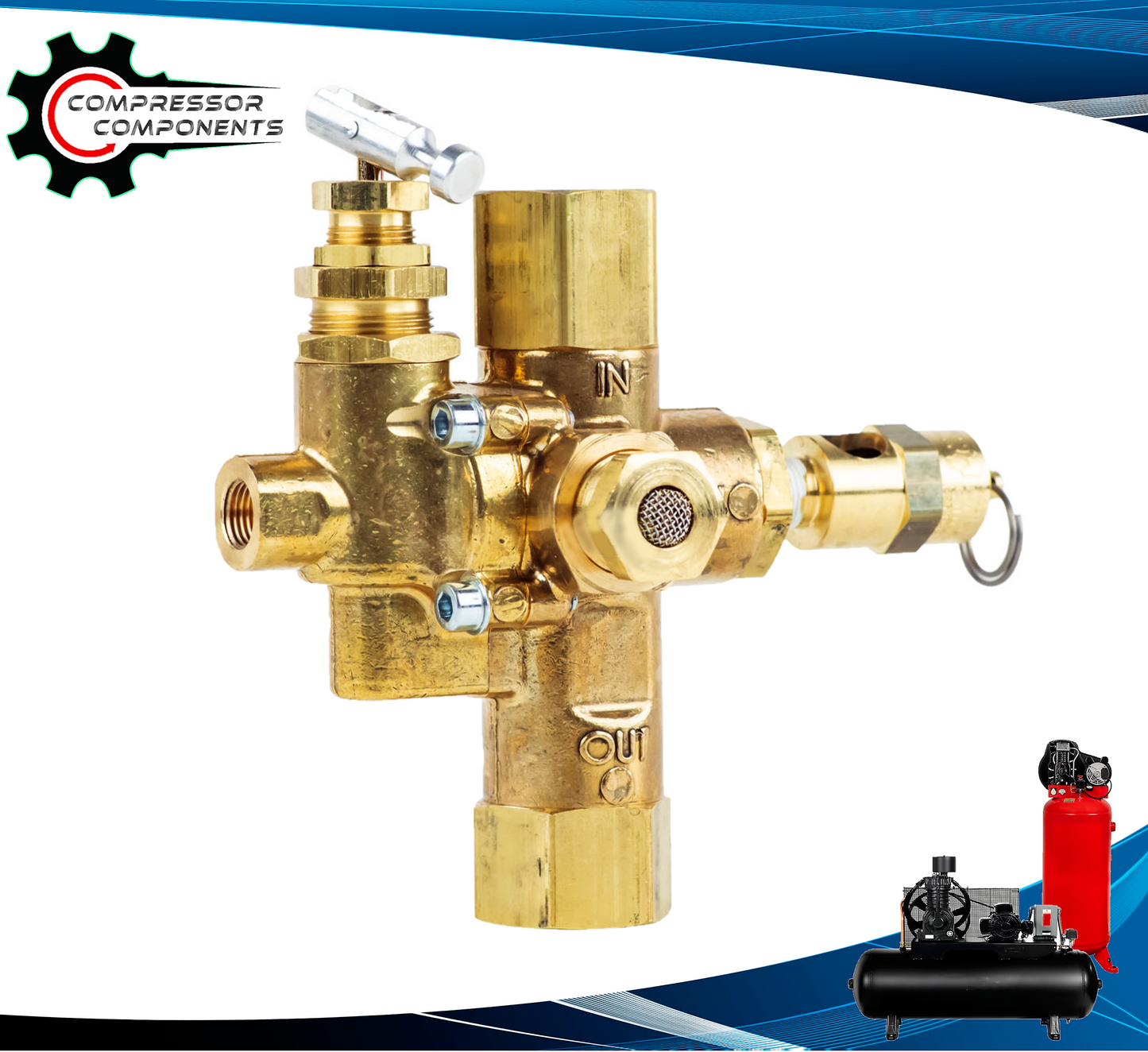 Ingersoll-Rand 49816283C WITH 1/4" SIDE PORT PILOTED UNLOADER CHECK VALVE