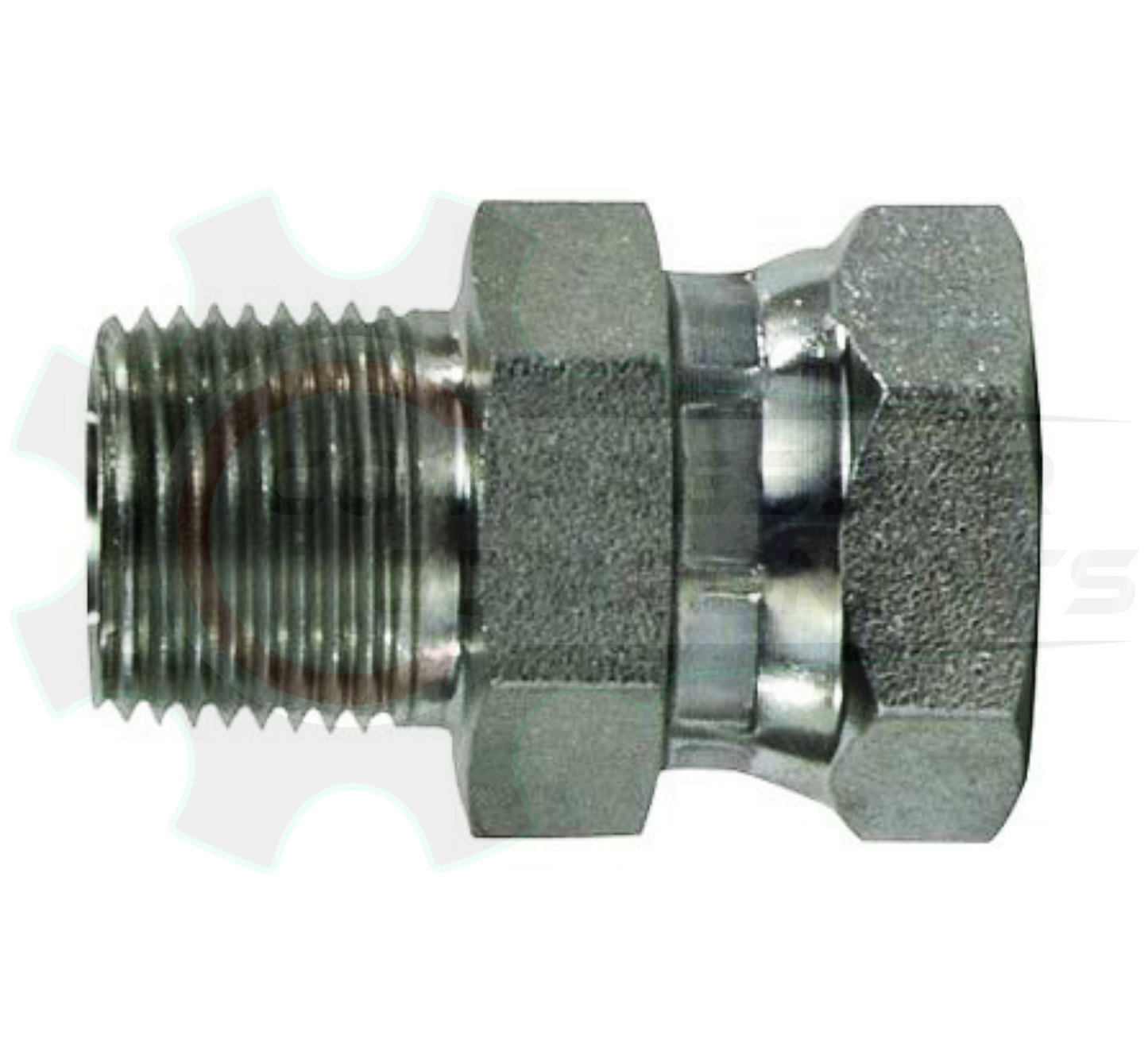 STEEL STRAIGHT SWIVEL ADAPTER 1/2" MNPT X 3/8" FNPT