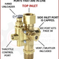 CONRADER PILOTED UNLOADER CHECK VALVES NG Series - 1/2" 37 DEGREE FLARE TOP INLET x 1/2" MNPT EXTENDED OUTLET