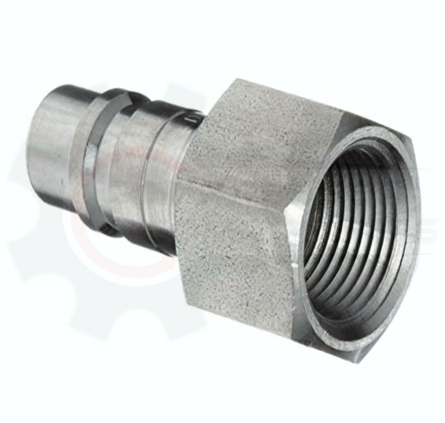 Industrial Steel Body Interchange Coupler Plug - 3/4" FNPT x 1/2" BODY