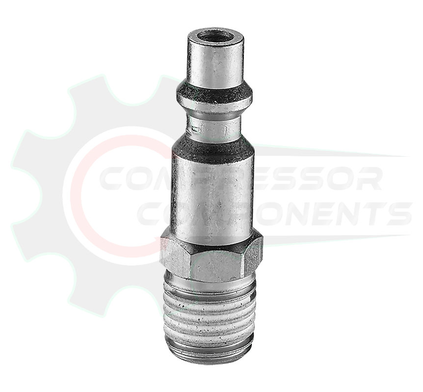 Industrial Steel Body Interchange Coupler Plug - 1/4" MNPT x 1/4" BODY