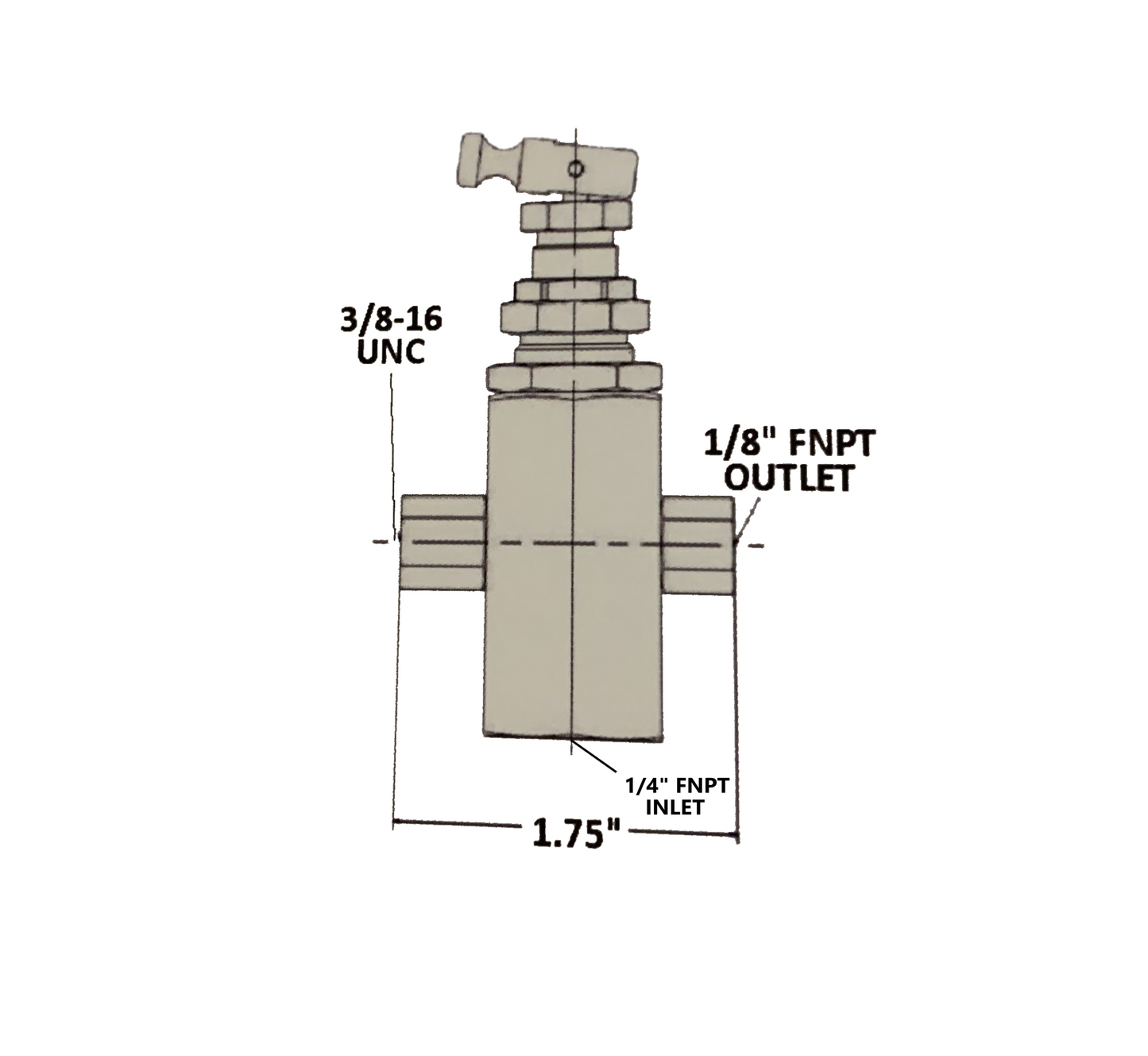 CONRADER DUAL CONTROL PILOT VALVES 1/4" FNPT INLET x 1/8" FNPT OUTLET & 3\8-16 MOUNTING BOSS / UNLOADER VALVES