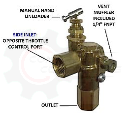 CONRADER Piloted Unloader Check Valves NSG Series - 3/8" FNPT SIDE INLET x 1/2" FNPT OUTLET