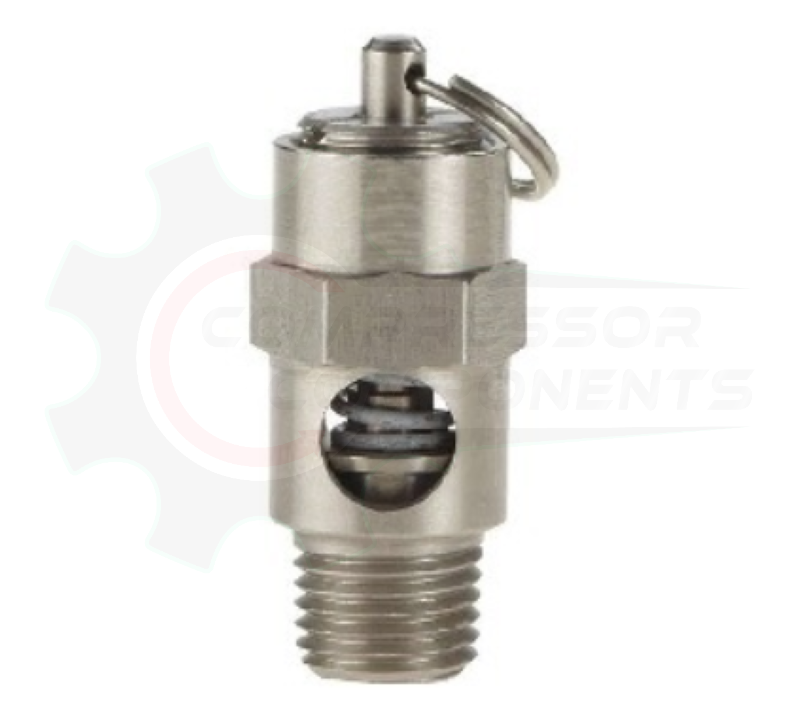 CONRADER 1/4" MNPT STAINLESS STEEL SAFETY RELIEF VALVES / POP OFF VALVES