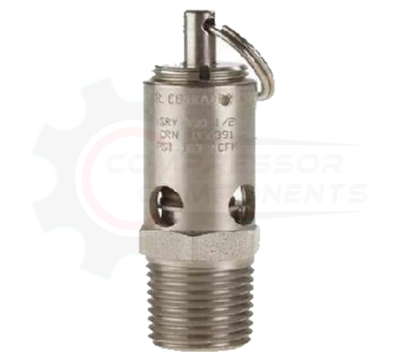 CONRADER 1/2" MNPT STAINLESS STEEL SAFETY RELIEF VALVES / POP OFF VALVES