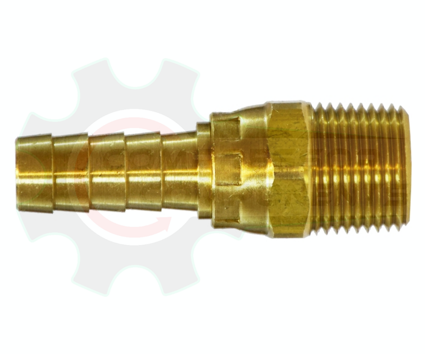 3/16"Swivel Hose Barb X 1/4" MNPT Brass