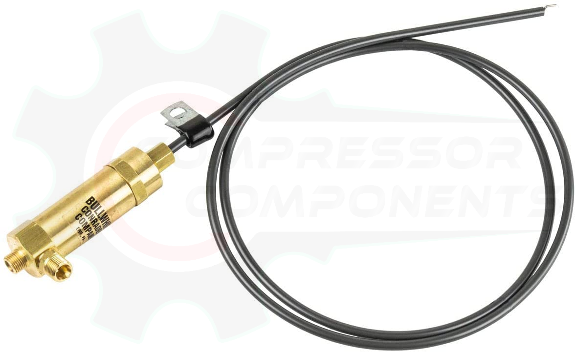 CONRADER HEAVY DUTY THROTTLE CONTROL UNLOADER CABLE / BULLWHIP - 1/8" MNPT AND 1/4" COMPRESSION SIDE INLET / 12-60 INCHS LONG