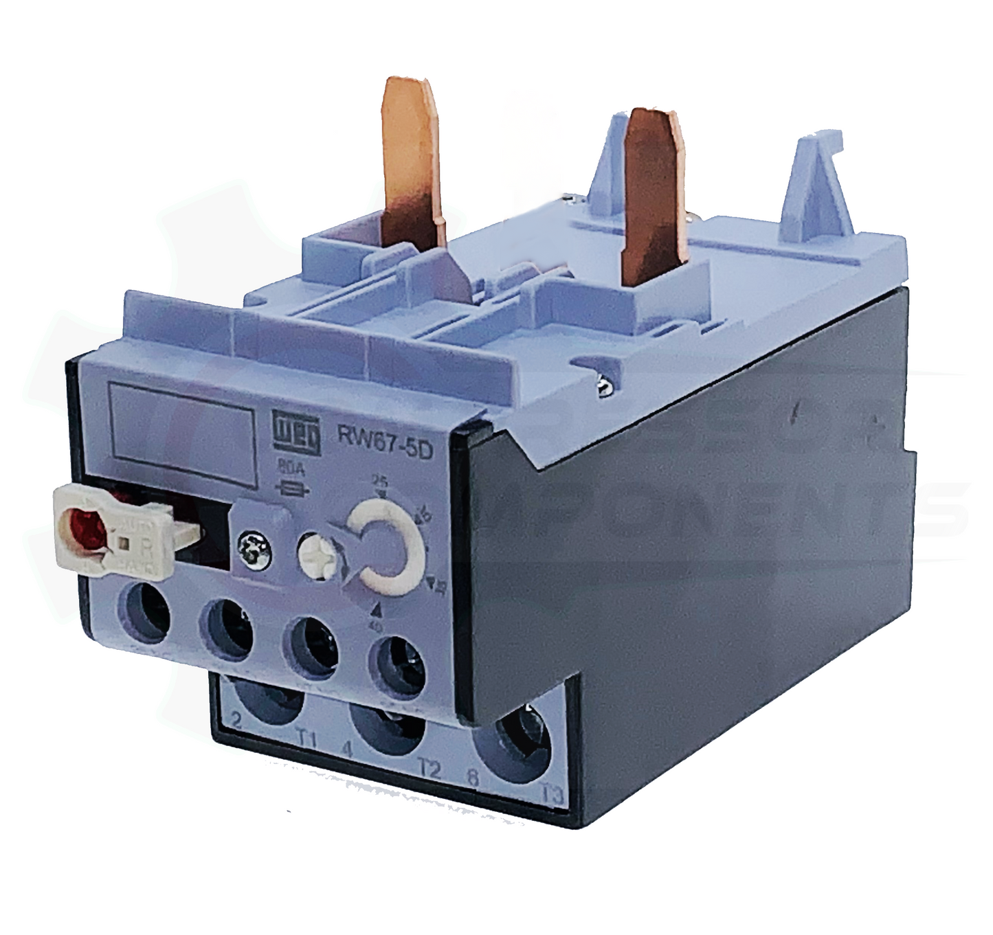 WEG RW67-5D2-U040 / 25-40 AMP 2 POLE ADJUSTABLE OVERLOAD RELAY FOR CWB CONTACTORS