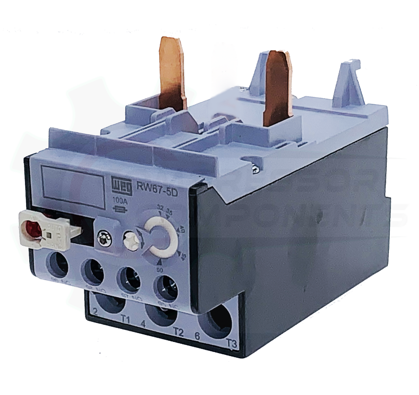 WEG RW67-5D2-U050 / 32-50 AMP 2 POLE ADJUSTABLE OVERLOAD RELAY FOR CWB CONTACTORS