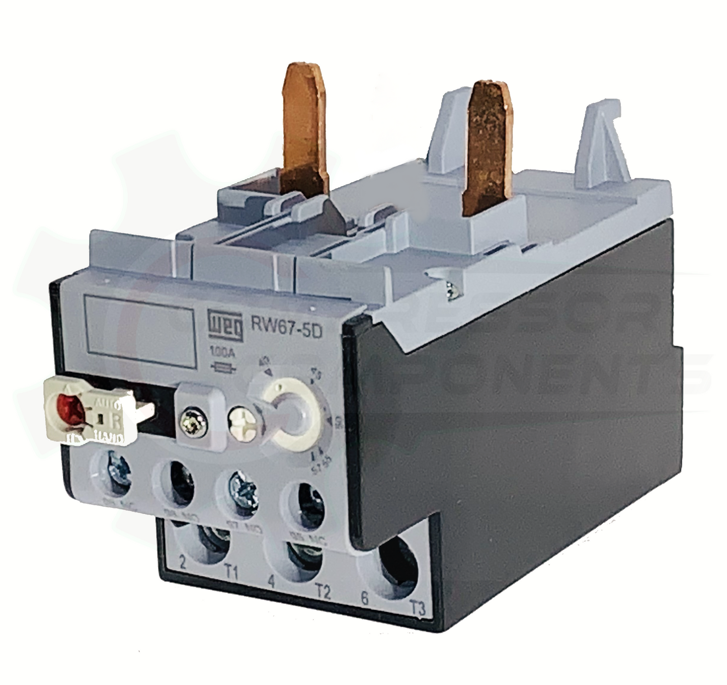 WEG RW67-5D2-U057 / 40-57 AMP 2 POLE ADJUSTABLE OVERLOAD RELAY FOR CWB CONTACTORS