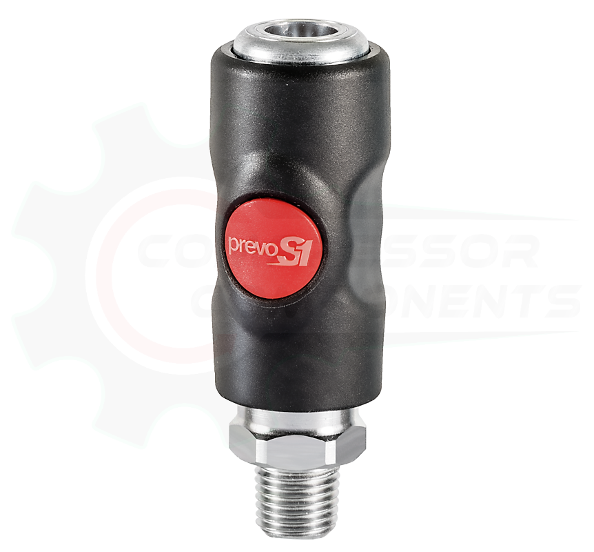 Prevost USI 081253 - 1/2" MNPT x 3/8" BODY - 69 CFM