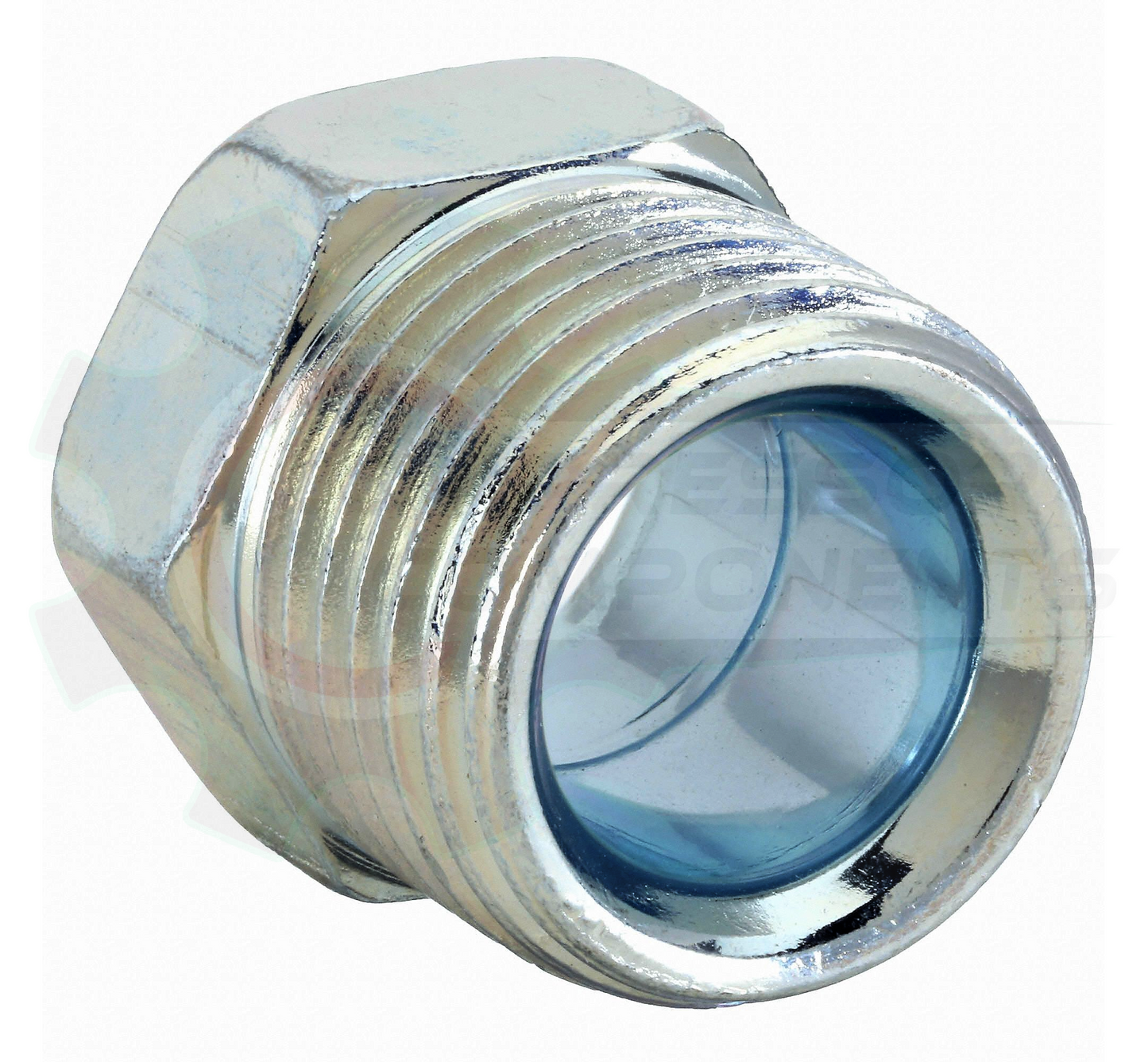 7/16" Zinc Chromate Steel Inverted Flare Nut