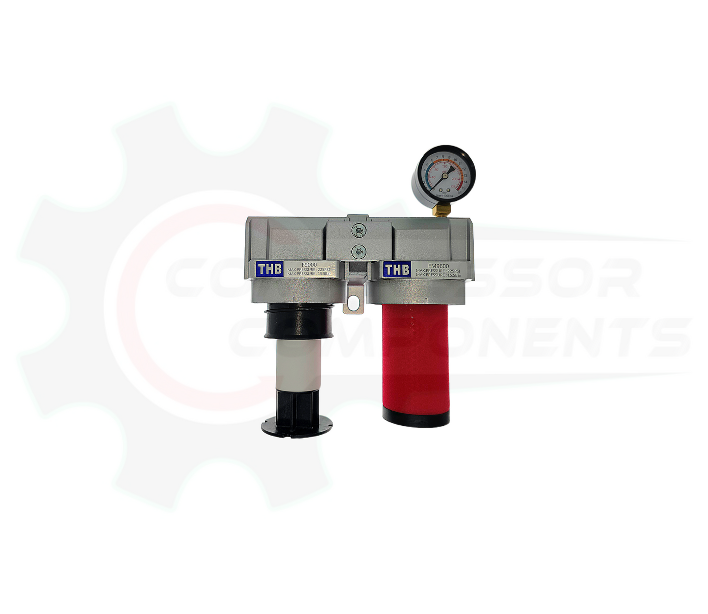 THB F90-FM966 - 2 STAGE PARTICULATE & COALESCING FILTER COMBO - 3/4" FNPT / 155 CFM