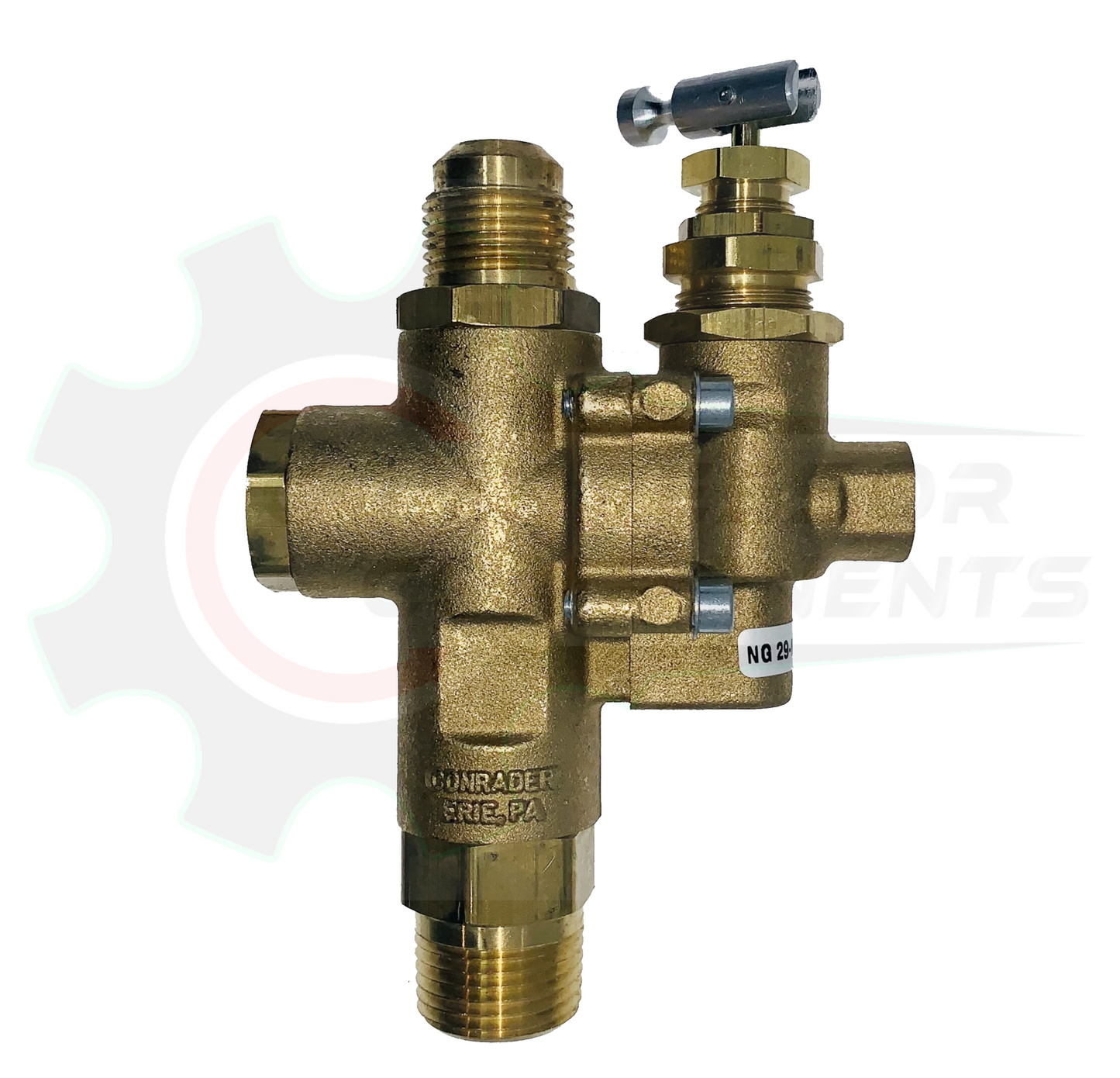 CONRADER PILOTED UNLOADER CHECK VALVES NG Series - 1/2" 45 DEGREE FLARE TOP INLET x 1/2" MNPT OUTLET