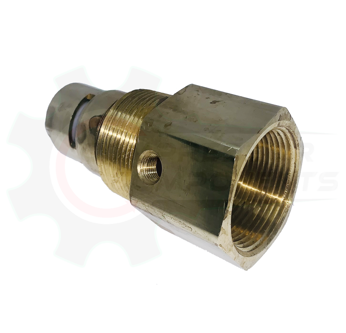 DISCHARGE IN TANK CHECK VALVE 1.25" FNPT INLET x 1.25" MNPT OUTLET W\ 1/8" FNPT UNLOADER PORT  /  Replaces JENNY / EMGLO 1414T / 141-1040