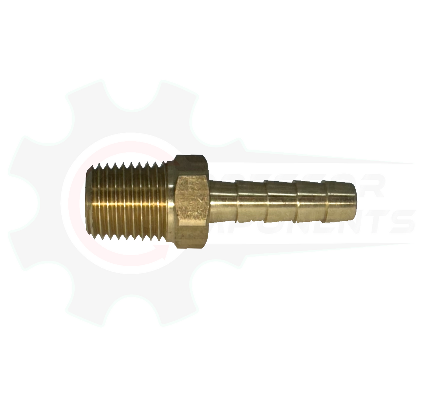 1/4" Hose Barb X 1/4" BSPT Brass