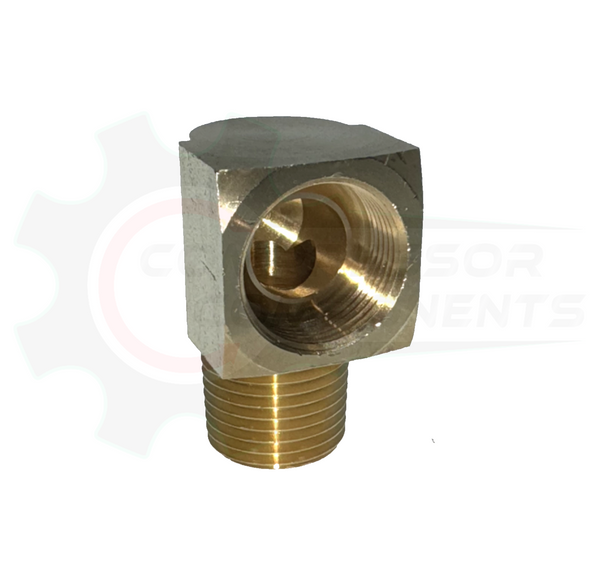 BRASS 5/8" INVERTED FLARE 90 DEGREE ELBOW X 1/2" MNPT ADAPTER / INGERSOLL-RAND 95031795