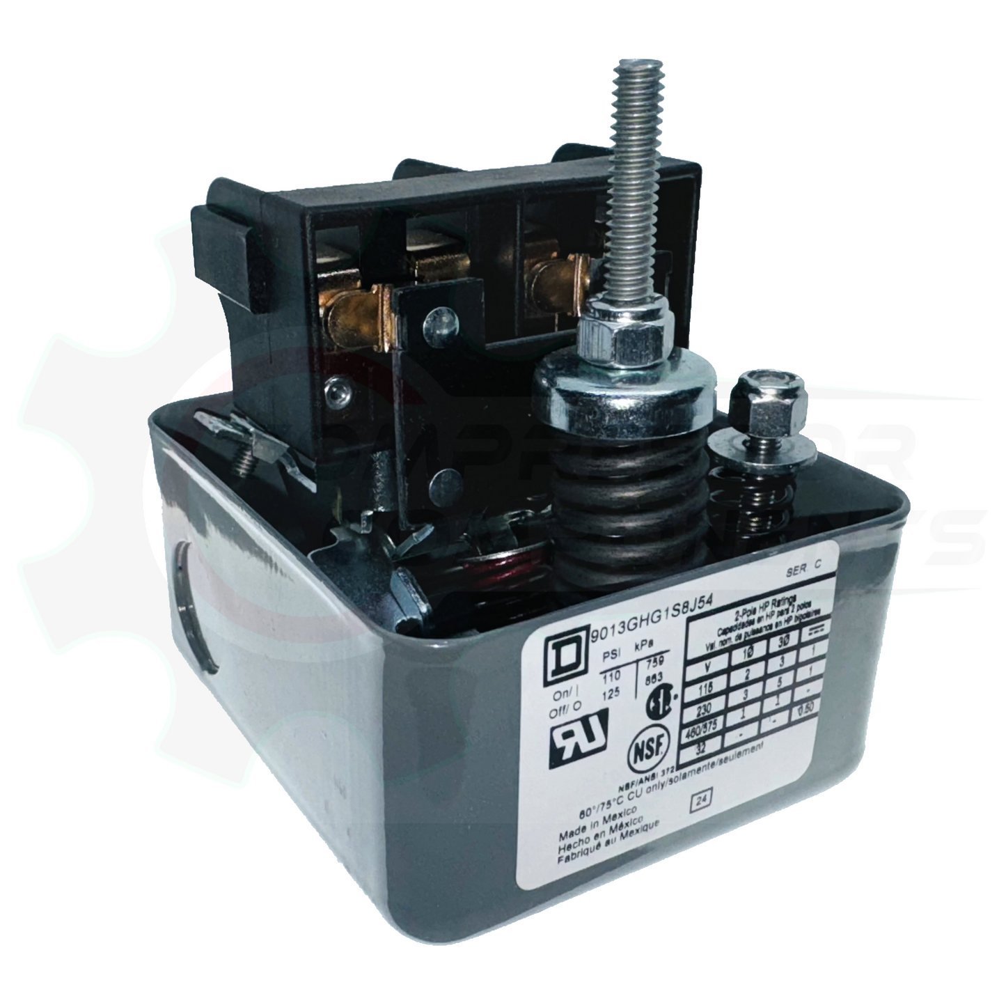 Quincy QSB / QGD 22454-1 Air Compressor Pressure Switch 110-125 PSI
