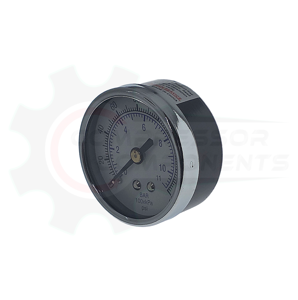 PIC 0-160 PSI CENTER BACK MOUNT DRY PRESSURE GAUGE 2" DIAL 1/8" MNPT