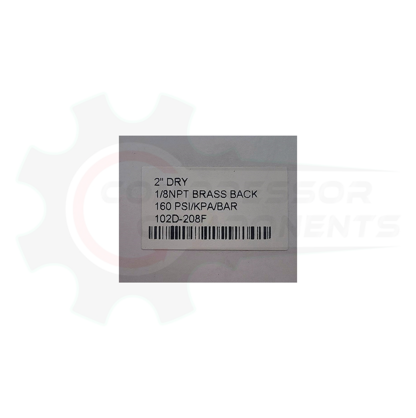 PIC 0-160 PSI CENTER BACK MOUNT DRY PRESSURE GAUGE 2" DIAL 1/8" MNPT