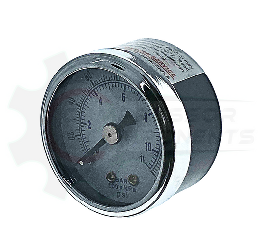 PIC 0-160 PSI CENTER BACK MOUNT DRY PRESSURE GAUGE 1.5" DIAL 1/8" MNPT