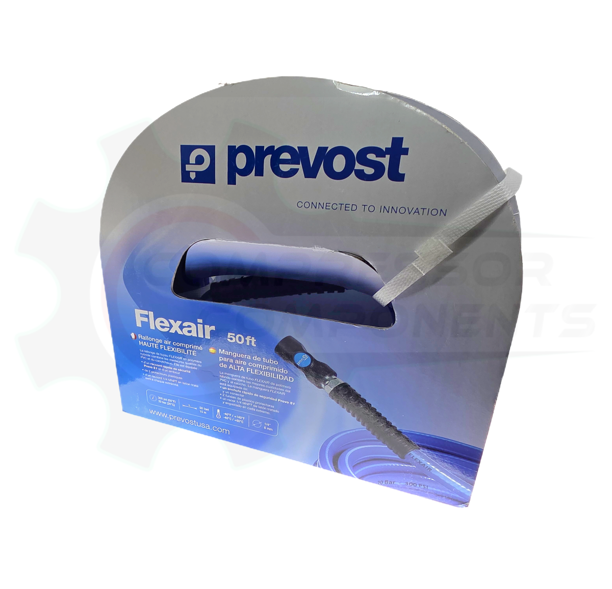 PREVOST - RST RISB1450 - 1/4" ID HOSE x 50 FOOT LONG - INCLUDES FEMALE ISI 06 QUICK COUPLER & MALE PLUG