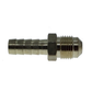 3/8" X 3/8" Hose Barb X 45 Degree Flare Adapter