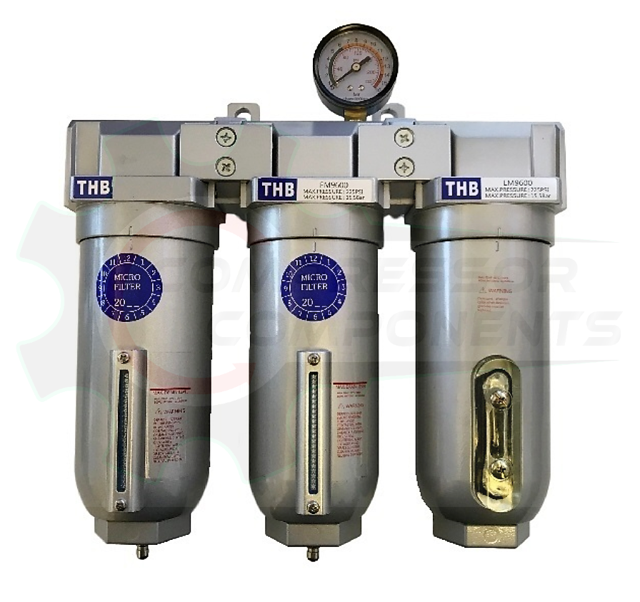 THB F9-FLM-968 - 3 STAGE PARTICULATE - COALESCER - DISICCANT DRYER COMBO - 1" FNPT / 175 CFM