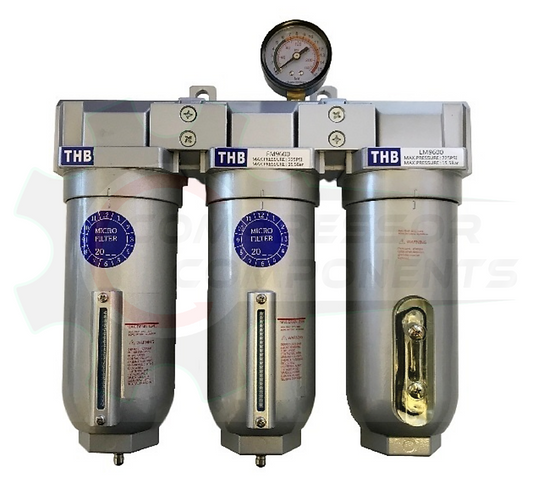 THB F9A-FLM-968 - 3 STAGE PARTICULATE - COALESCER - DISICCANT DRYER COMBO WITH AUTO DRAIN - 1" FNPT / 175 CFM