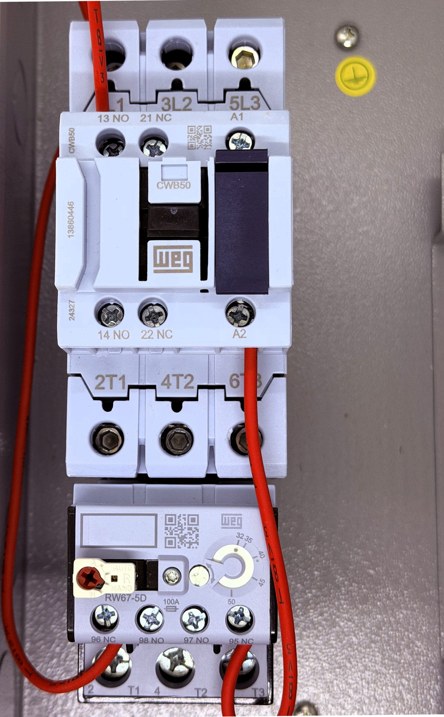WEG 30 HP THREE PHASE 440-480 VOLT 50 AMP Magnetic Motor Starter  / ESW-B50D39E-R71