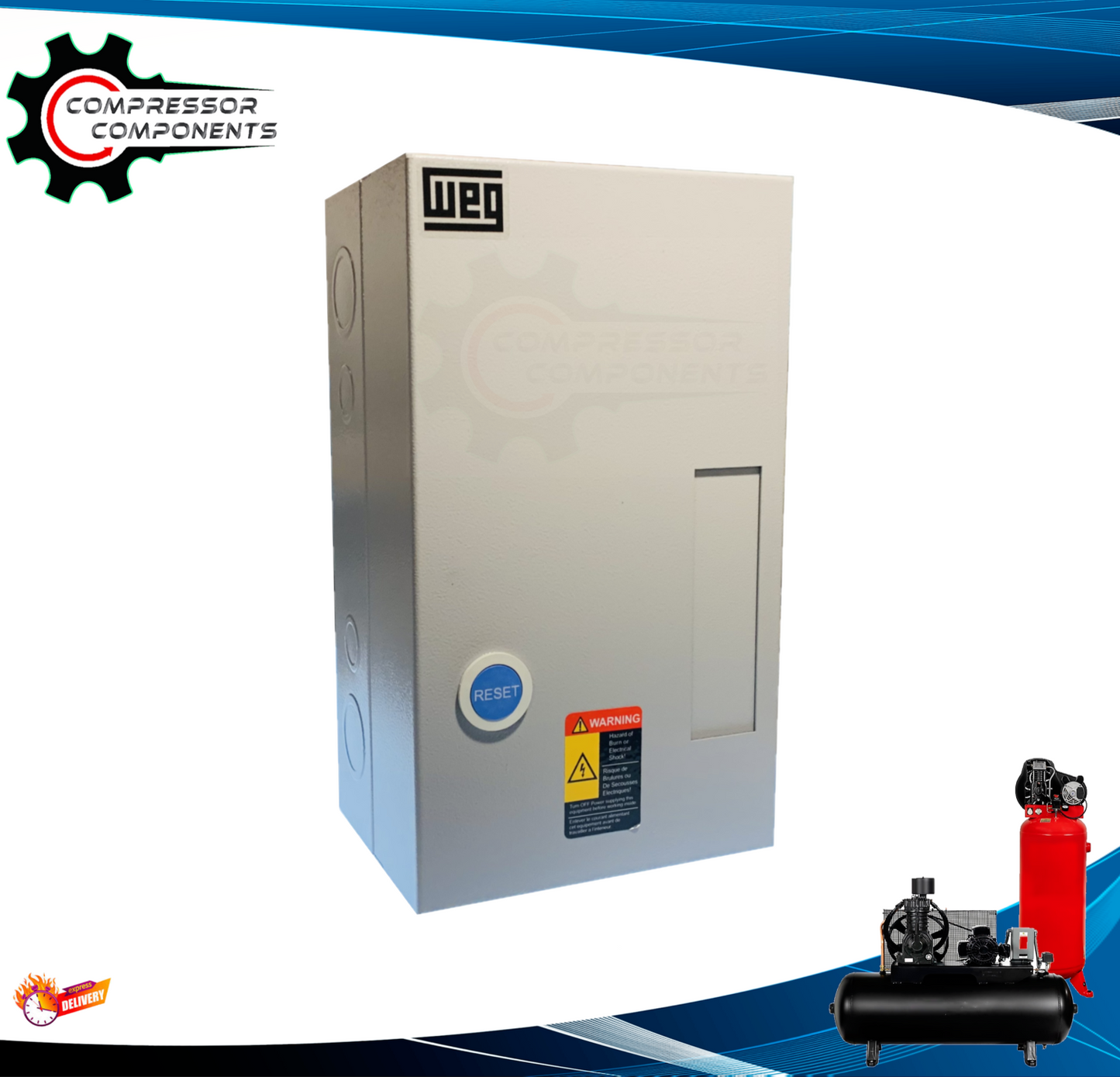 WEG 7.5 HP SINGLE PHASE 208-240 VOLT 40 AMP Magnetic Motor Starter  /  ESWS-40V24E-RM70