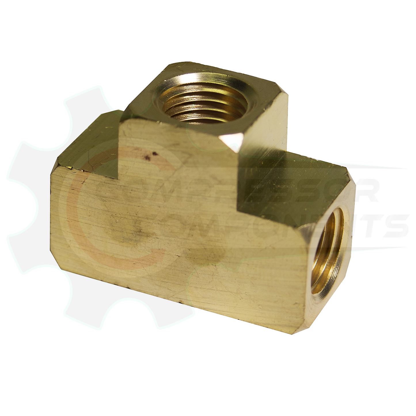 Brass FNPT Equal Tee Union Extruded Bar Stock 3/8"