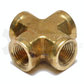 Brass Forged FNPT Equal Cross 1/2"