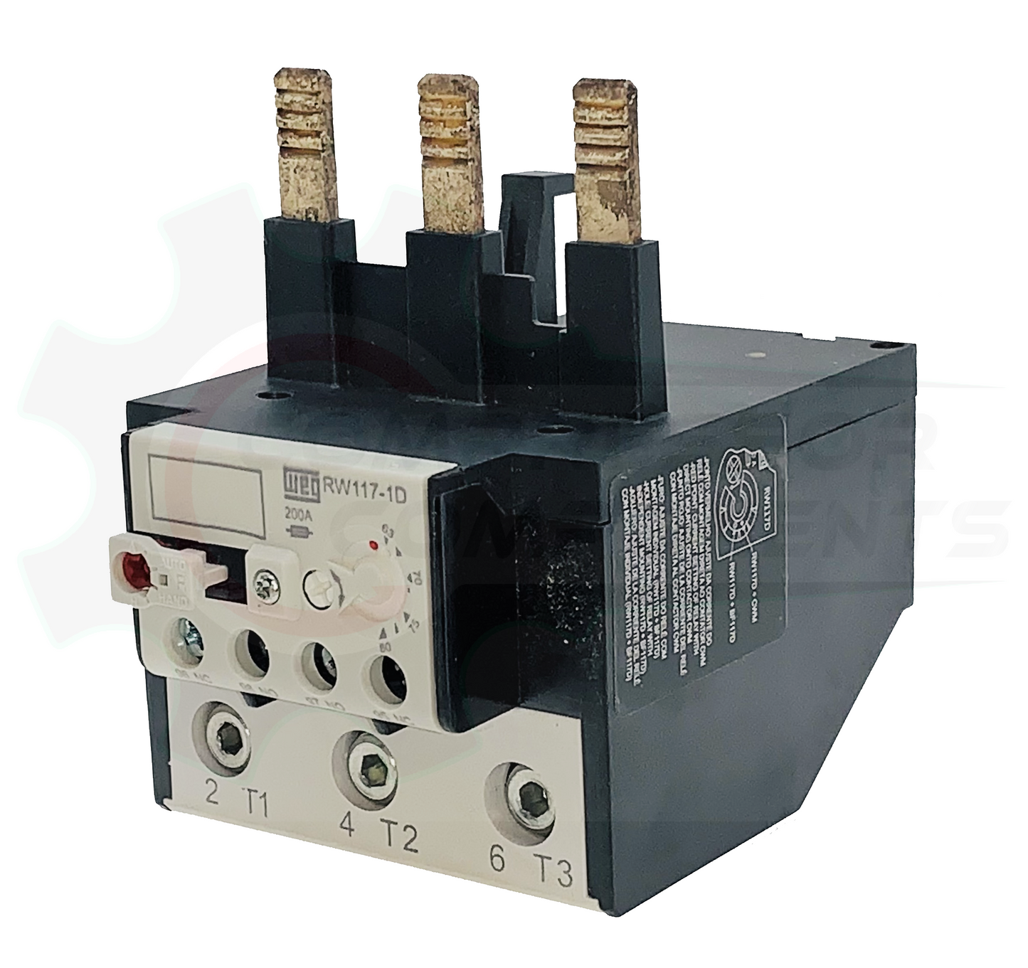 WEG RW117-1D3-U080 / 63-80 AMP 3 POLE ADJUSTABLE OVERLOAD RELAY FOR CWM CONTACTORS