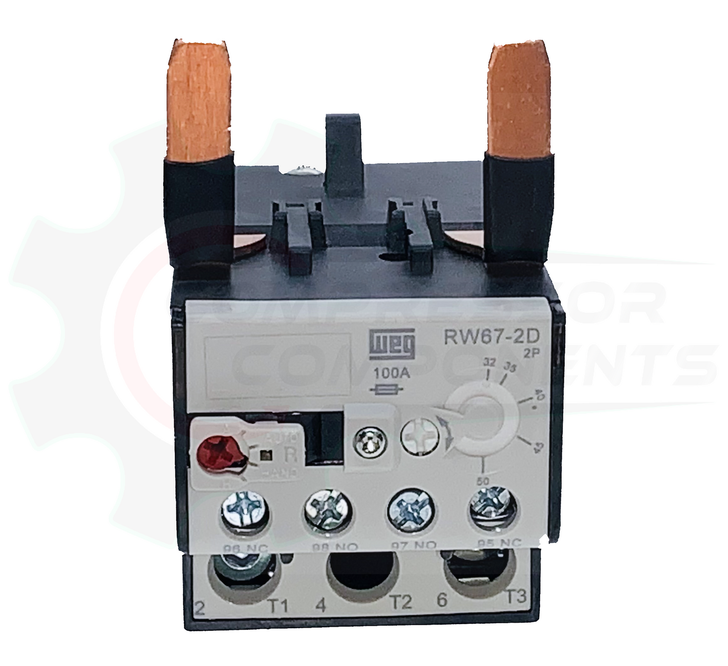 WEG RW67-2D2-U050 / 32-50 AMP 2 POLE ADJUSTABLE OVERLOAD RELAY FOR CWM CONTACTORS
