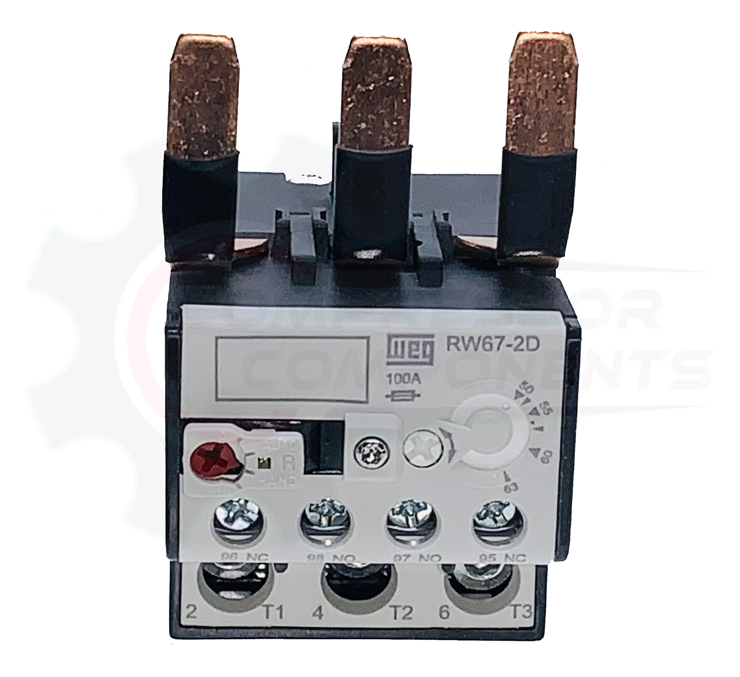 WEG  RW67-2D3-U063 / 50-63 AMP 3 POLE ADJUSTABLE OVERLOAD RELAY FOR CWM CONTACTORS