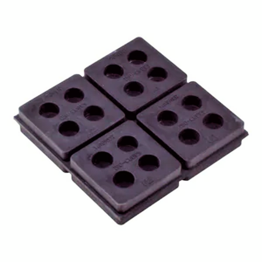 VIBRATION ISOLATORS / 4 INCH x 4 INCH x 3/4 INCH Rubber Super Duty Anti-Vibration Pads
