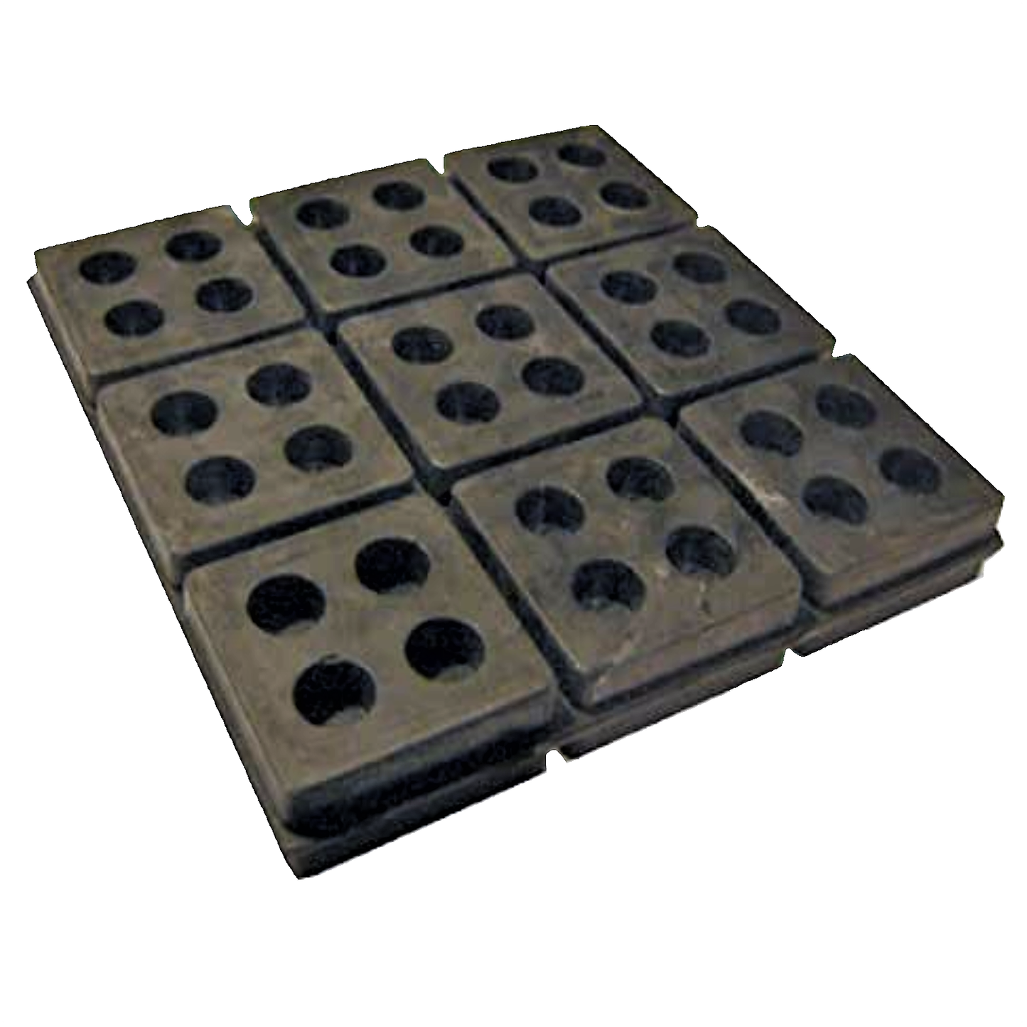 VIBRATION ISOLATORS / 6 INCH x 6 INCH x 3/4 INCH Rubber Super Duty Anti-Vibration Pads