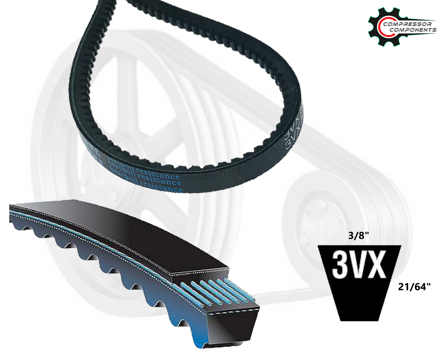 3VX1250 D&D Dura-Extreme Cogged V-Belt