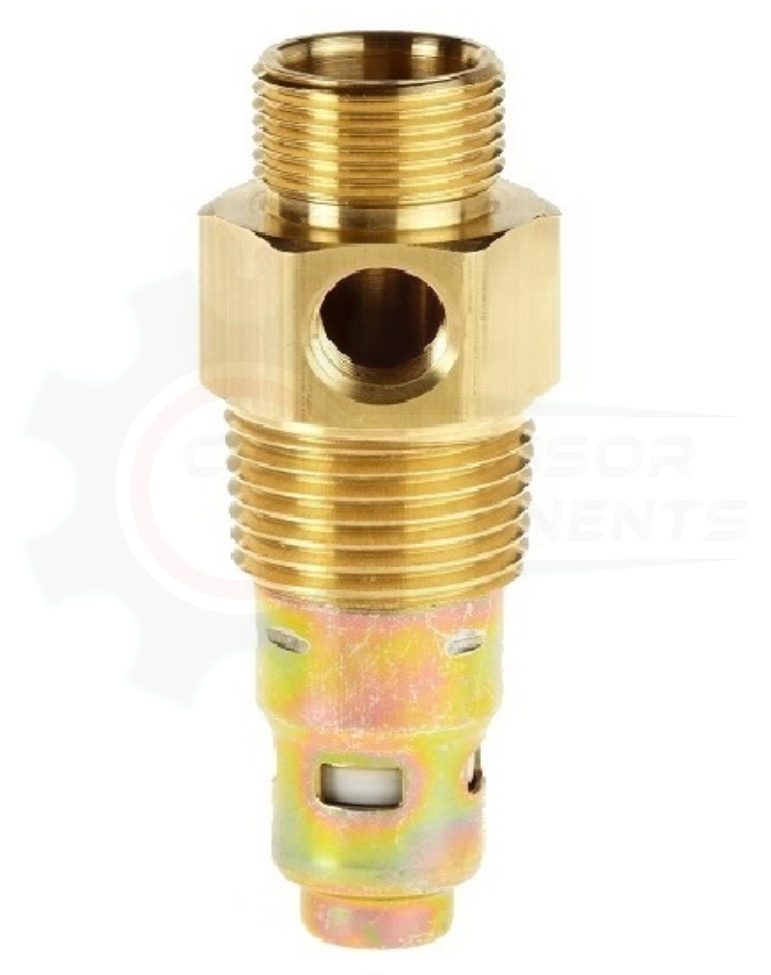 DISCHARGE IN TANK CHECK VALVE 1/2" COMPRESSION INLET x 3/4" MNPT OUTLET W\ 1/8" FNPT UNLOADER PORT