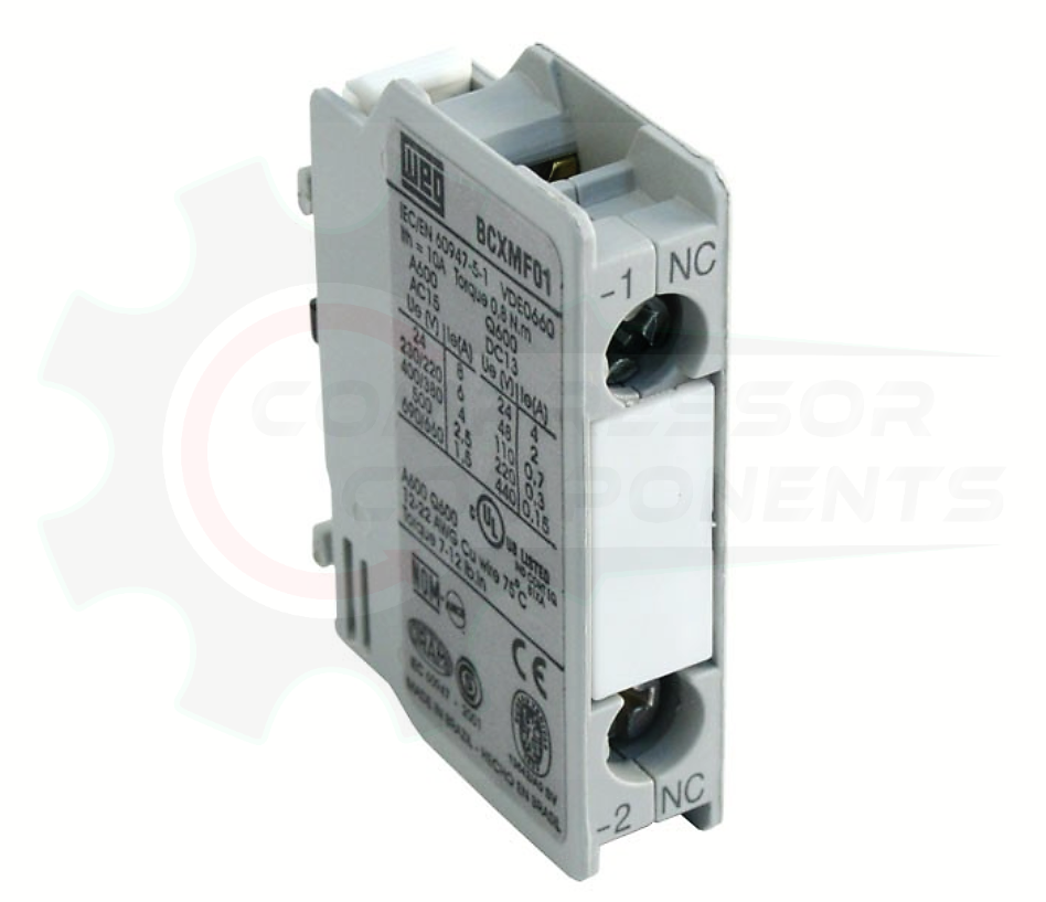 WEG BCXMF01 / NORMALLY CLOSED FRONT MOUNT AUXILIARY CONTACT FOR CWM SERIES CONTACTORS