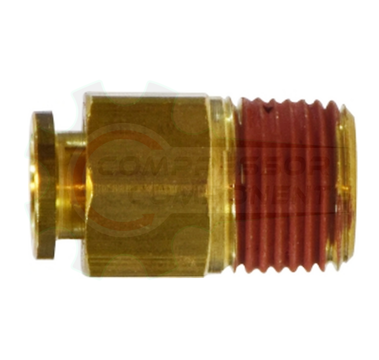 3/8" Brass Push Lock X 1/4" MNPT Brass