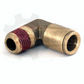 1/4" Brass Push Lock X 1/4" MNPT 90 Degree Elbow